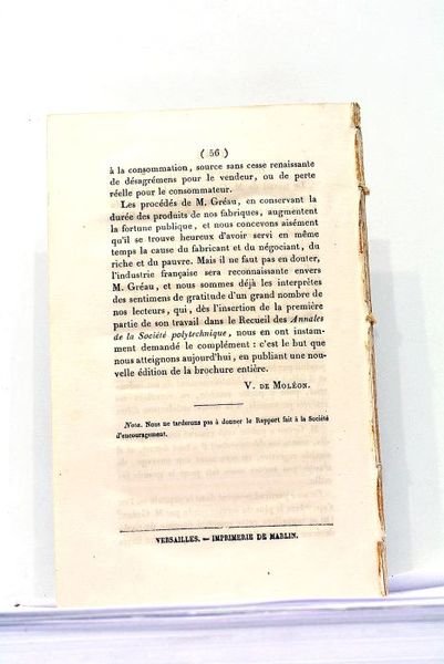 MEMOIRE sur les divers cas de Détérioration, de Destruction ou …
