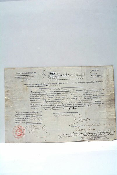 CERTIFICAT PROVISOIRE DE LA LIBÉRATION DU SERVICE DE L'ARMÉE ACTIVE …