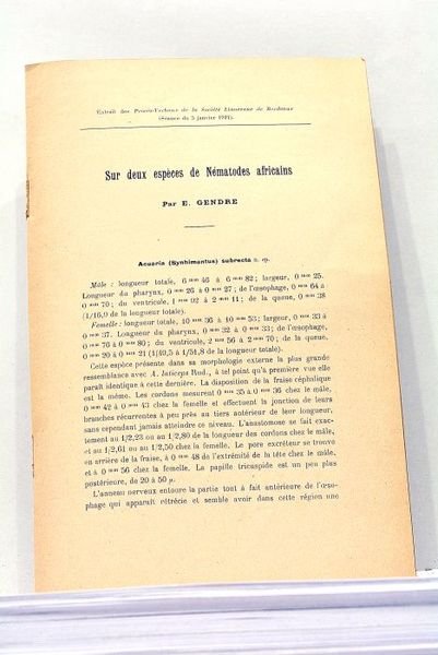 1). Sur l'Identité des Genres "Hadjelia" Seurat et "Gilsonia" Gedoelst …