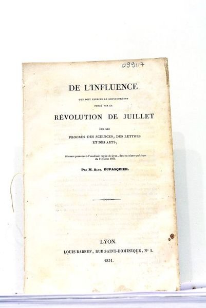 De l'Influence que doit exercer le Gouvernement fondé par la …