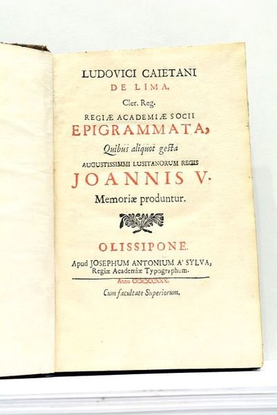Epigrammata, quibus aliquot gesta augustissimmi Lusitanorum Regis Joannis V. Memoriae …