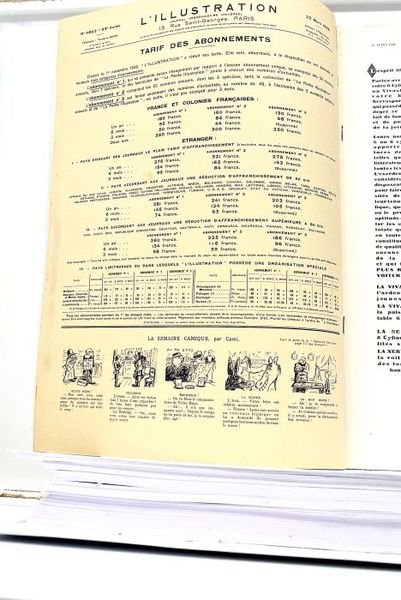 1 EXEMPLAIRE de la Revue L'Illustration. N°4871-94e Année. 11 Juillet …