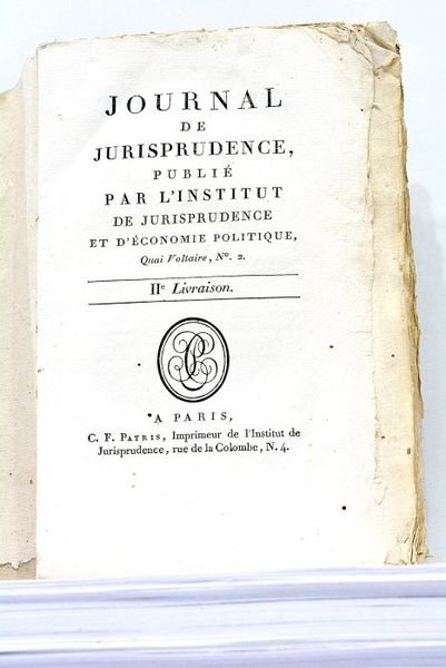 JOURNAL de Jurisprudence, publié par l'Institut de Jurisprudence et d'Economie …