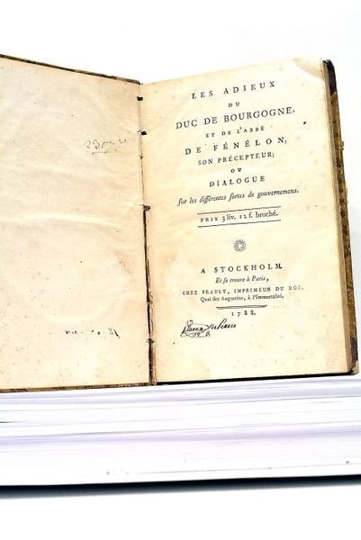 Les Adieux du Duc de Bourgogne, et de l'Abbé de …