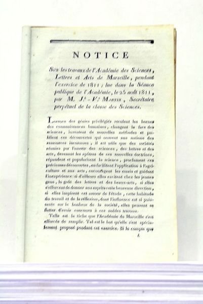 Notice des Travaux de l'Académie des Sciences, Lettres et Arts …