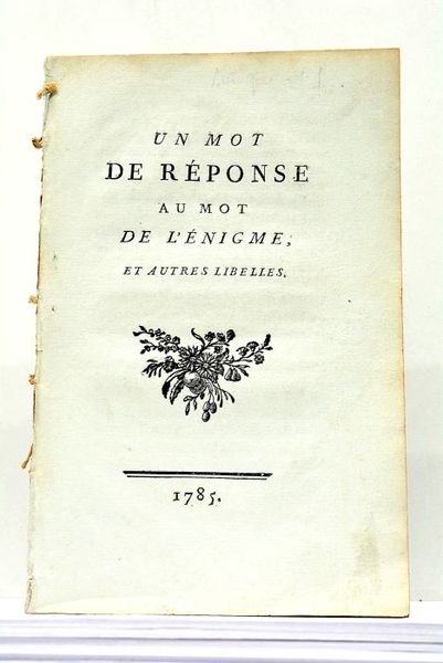 MOT (Un) de Réponse au Mot de l'Enigme, et autres …