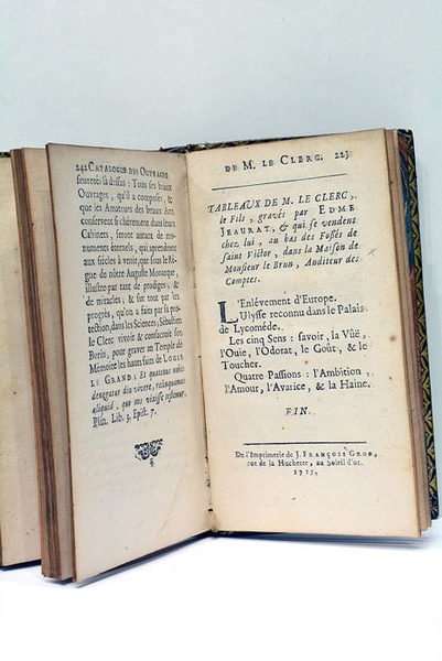 Eloge de Mr Leclerc, Chevalier Romain, Dessinateur, et Graveur ordinaire …