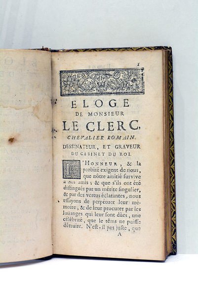 Eloge de Mr Leclerc, Chevalier Romain, Dessinateur, et Graveur ordinaire …