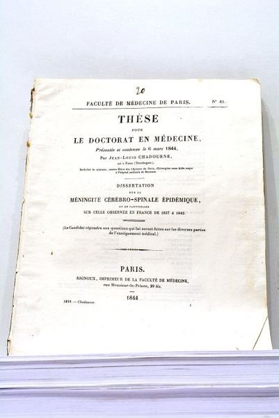 Thèse pour le Doctorat en Médecine, présentée et soutenue le …