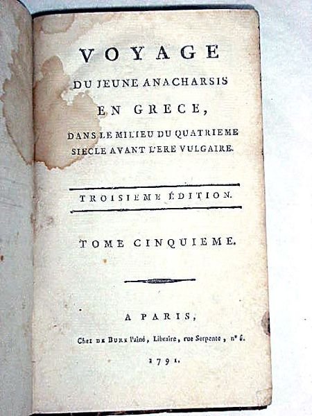 Voyage du Jeune Anacharsis en Grèce, dans le milieu du …
