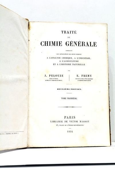 Traité de Chimie Générale comprenant les applications de cette science …