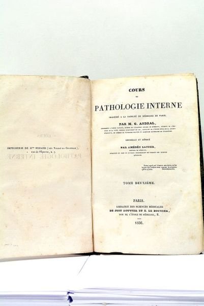 Cours de Pathologie Interne professé à la faculté de Médecine …