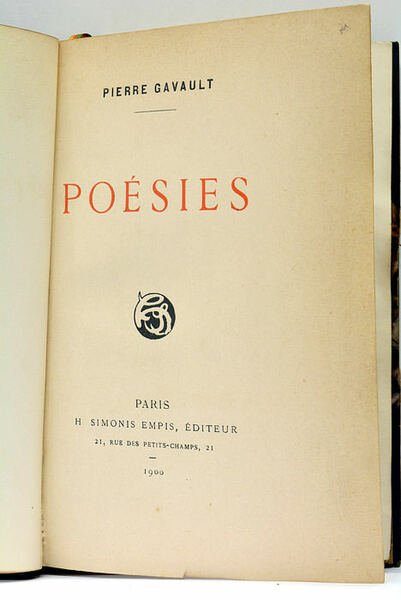 Poésies.