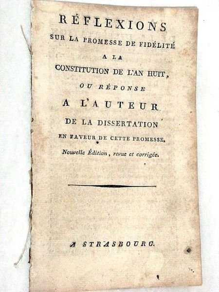 REFLEXIONS sur la Promesse de Fidélité à la Constitution de …