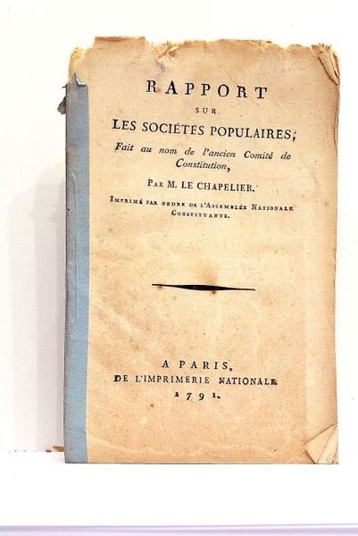 Rapport sur les Sociétés Populaires, fait au nom de l'ancien …