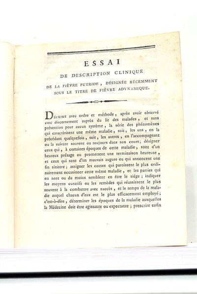 Essai de description clinique de la Fièvre Putride, désignée récemment …