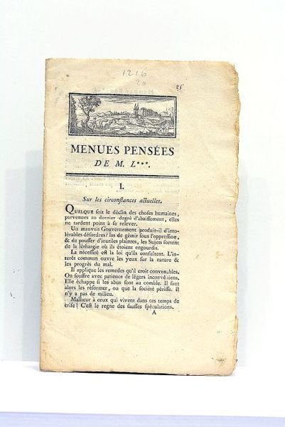 MENUES PENSÉES de M.L.