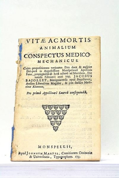 Vitae ac Mortis Animalium conspectus medico-mechanicus.