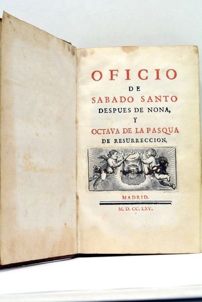 OFICIO de Sabado Santo despues de nona, y octava de …