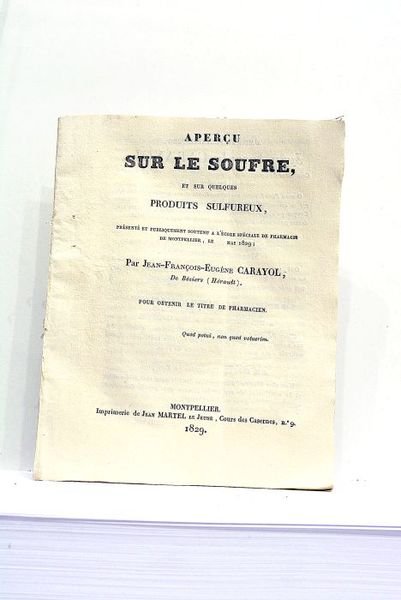 Aperçu sur le Soufre, et sur quelques produits sulfureux, présenté …