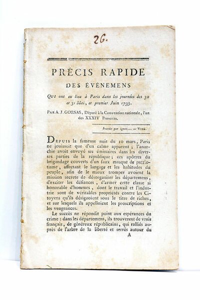Précis Rapide des Evénemens qui ont eu lieu à Paris …