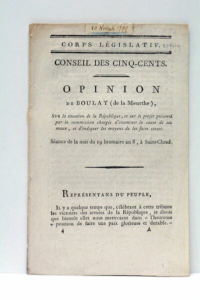 Opinion sur la situation de la République, et sur le …