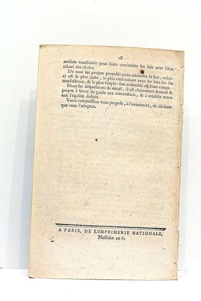 Rapport sur la résolution du 12 prairial, relative aux baux …