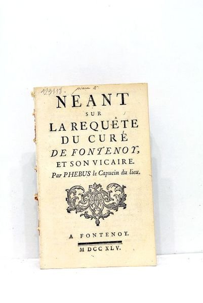 Néant sur la Requête du Curé de Fontenoy, et son …