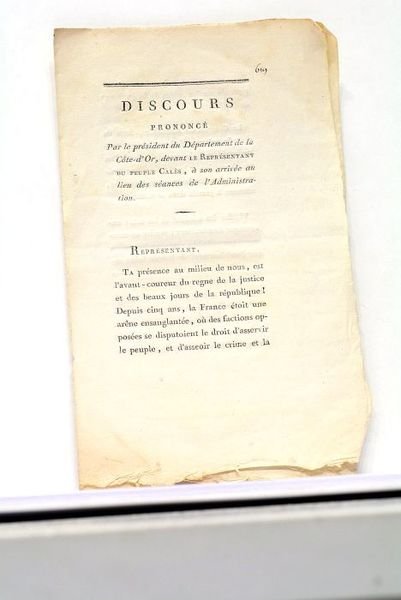 Discours prononcé par le président du département de la Côte-d'Or, …