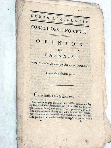 Conseil des cinq-cents. Opinion contre le projet de partage des … | Immagine Gallery 1