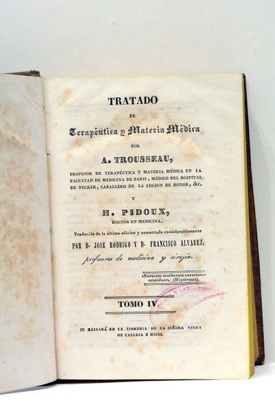 Tratado de Terapéutica y Materia Médica. Traducido al castellano de …