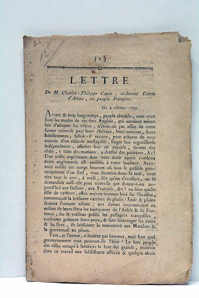 Lettre au Peuple françois.