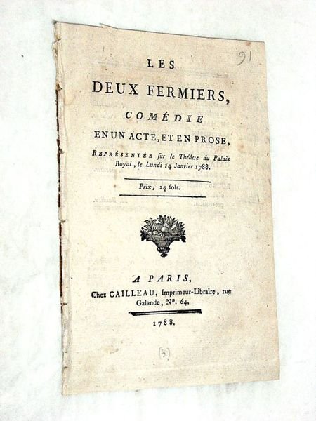 Les deux Fermiers, comédie en un acte, et en prose, …