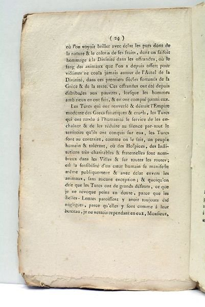 Lettre à M. Herault, député à la première législature françoise, …