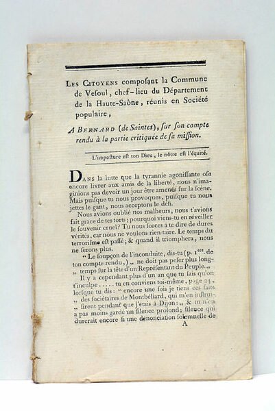 Les Citoyens composant la commune de Vesoul, chef lieu du …