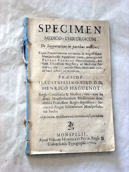 Specimen medico-chirurgicum. De suppuratione in partibus mollibus.