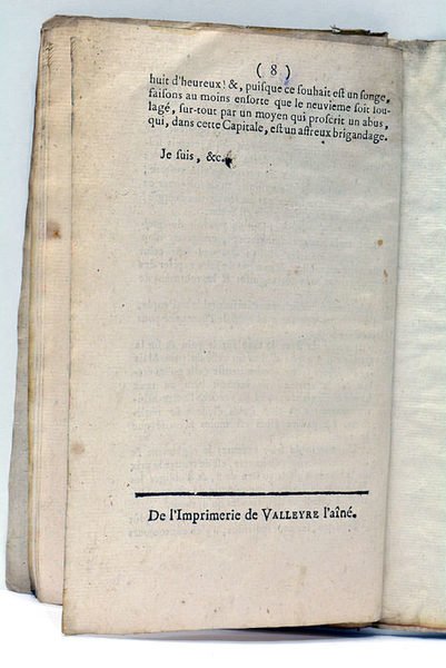 DIMINUTION (La) des vivres. Entretiens d'un patriote et d'un député, …