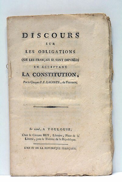 Discours sur les obligations que les Français se sont imposées …