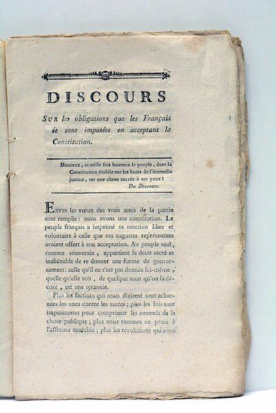 Discours sur les obligations que les Français se sont imposées …