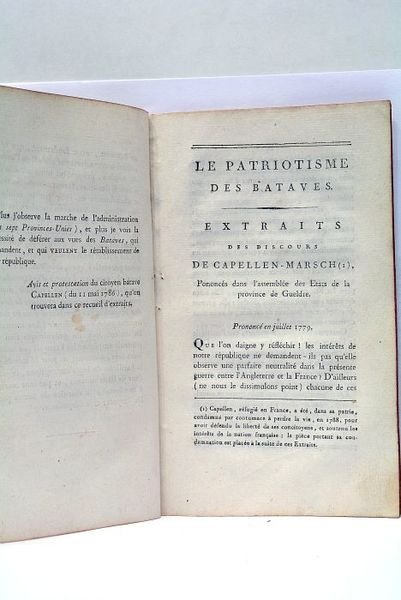 Le patriotisme des Bataves, exprimé dans les discours politiques de …