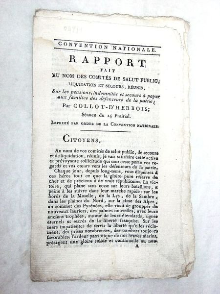 Rapport fait au nom des comités de salut public, liquidation …