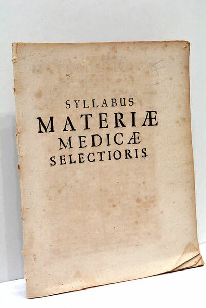 Syllabus Materiae medicae selectioris.