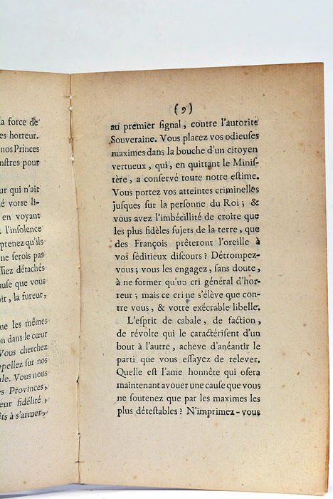 A l'Auteur de la correspondance entre M. Le Chancelier et …