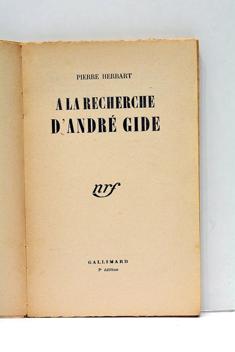 Á la recherche d'André Gide.