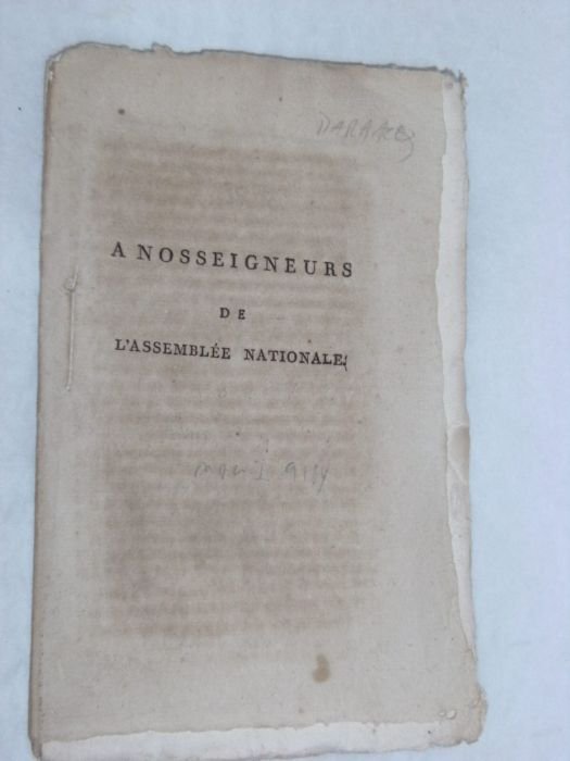 A Nosseigneurs de l'Assemblée Nationale.