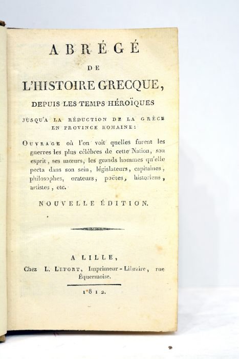 ABREGE de l'histoire grecque, depuis les temps héroïques jusqu'à la …