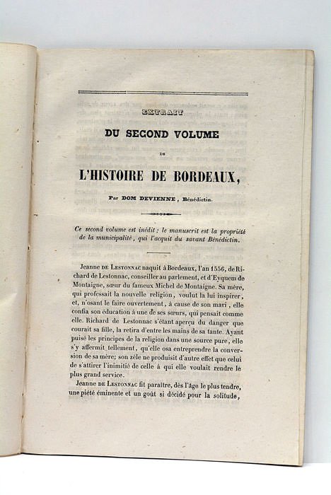 ABRÉGÉ DE LA VIE DE MME DE LESTONNAC, FONDATRICE DES …