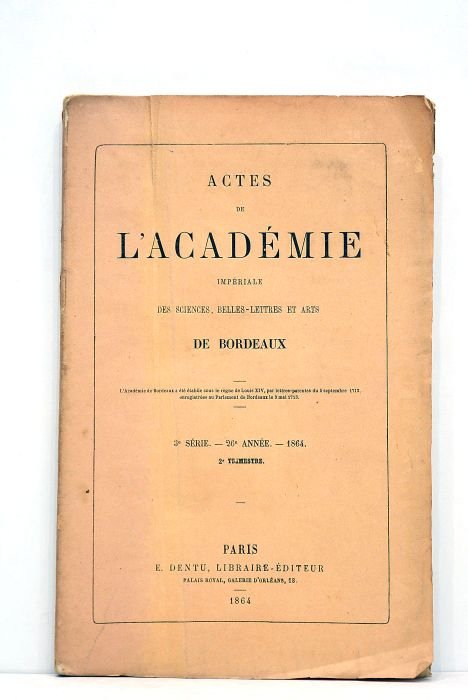 ACTES de l'Académie Impériale des sciences, belles-lettres et arts de …