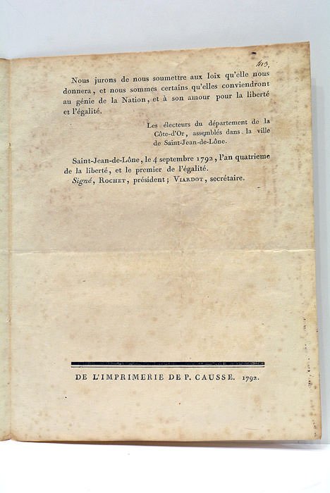 ADRESSE DE L'ASSEMBLÉE ÉLECTORALE DU DÉPARTEMENT DE LA CÔTE D'OR, …