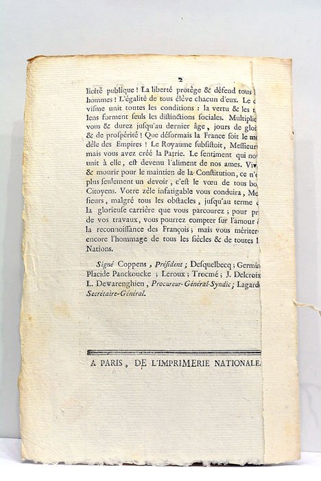 ADRESSE du département du Nord, à l'Assemblée nationale, du 12 …